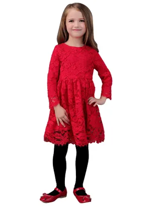 ALLOVIN Vintage A-Line Lace Dress