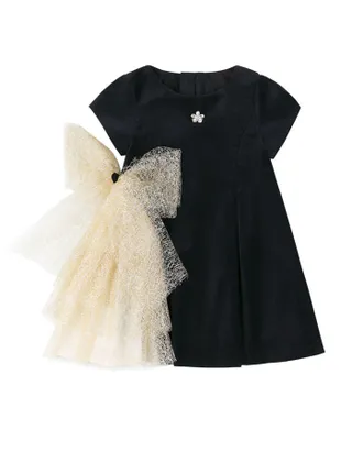 ALLOVIN Velvet Tulle Party Dress