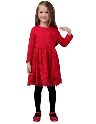 ALLOVIN Vintage A-Line Lace Dress