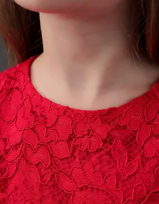 ALLOVIN Vintage A-Line Lace Dress