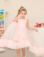 ALLOVIN Embroidery Shift Dress