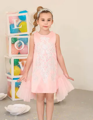 ALLOVIN Embroidery Shift Dress