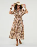 ALLOVIN The Jade Linen Dress