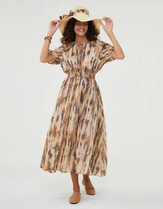 ALLOVIN The Jade Linen Dress