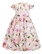 Allovin Toddler Girl Birthday Cap Sleeveless Casual Lily Floral Printed Dress