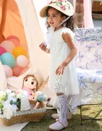 ALLOVIN Toddler Girl A-Line Princess Flower Girl Dress