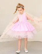 Toddler Girl Sleeveless Spanish Tulle Princess Ball Party Dress