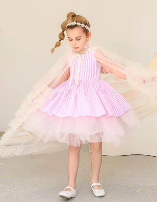 Toddler Girl Sleeveless Spanish Tulle Princess Ball Party Dress