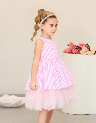 Toddler Girl Sleeveless Spanish Tulle Princess Ball Party Dress
