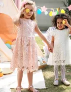 ALLOVIN Toddler Girl A-Line Princess Flower Girl Dress