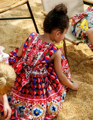 Allovin Little Girl Sleeveless Summer Sundress Hawaii Bohemia pleated floral Dress