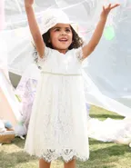 ALLOVIN Floral Lace Boho Dress