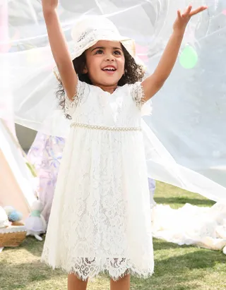 ALLOVIN Floral Lace Boho Dress