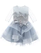 ALLOVIN Sequins Tulle Party Dress