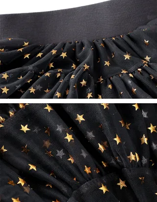 ALLOVIN Sparkly Stars Tutu Skirt