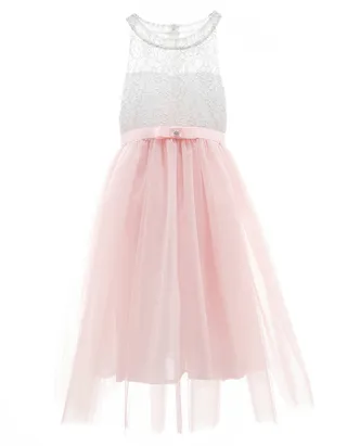 Toddler Girl Sleeveless A-Line Lace Flower Girl Dress