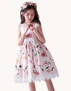 Toddler Girl Sundress Sleeveless Summer Floral Lace Casual Dress