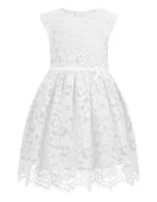 ALLOVIN Toddler Girl A-Line Wedding Lace Dress