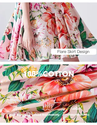 Toddler Girl Short Sleeve Casual Floral Printed Holiday Dress