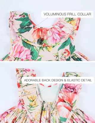 Allovin Toddler Girl Summer Holiday Hawaii Casual Floral Dress