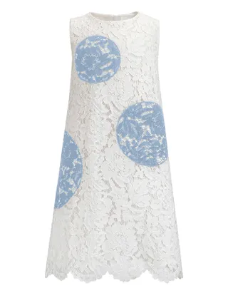 Toddler Girl Heart-Shaped Embroidery Lace Dress