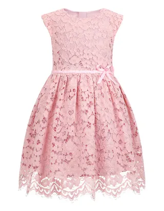 ALLOVIN Toddler Girl A-Line Wedding Lace Dress