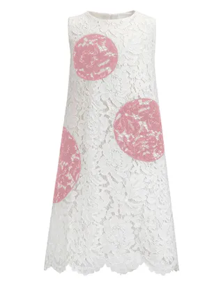 Toddler Girl Heart-Shaped Embroidery Lace Dress