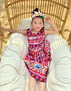 Allovin Little Girl Sleeveless Summer Sundress Hawaii Bohemia pleated floral Dress