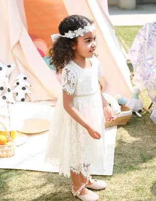 Allovin Lace Tie-Back Headband