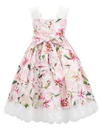 Toddler Girl Sundress Sleeveless Summer Floral Lace Casual Dress