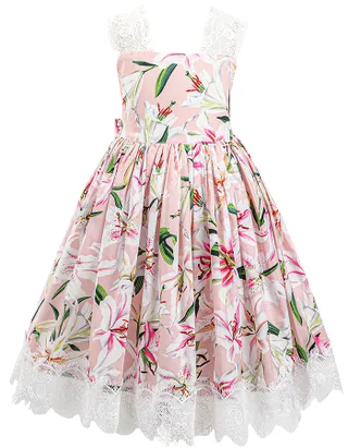 Toddler Girl Sundress Sleeveless Summer Floral Lace Casual Dress