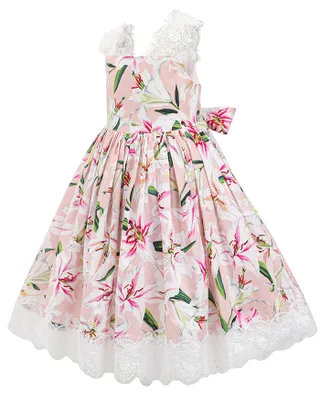 Toddler Girl Sundress Sleeveless Summer Floral Lace Casual Dress