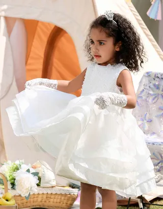 ALLOVIN White Princess Dress