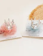Allovin Toddler Girls Rhinestone Crown Decor Hairpin