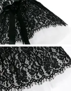 ALLOVIN Lace And Tulle V-back Layered Dress