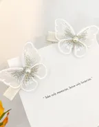 Allovin 5pcs Toddler Girls Lace Butterfly Hairpin