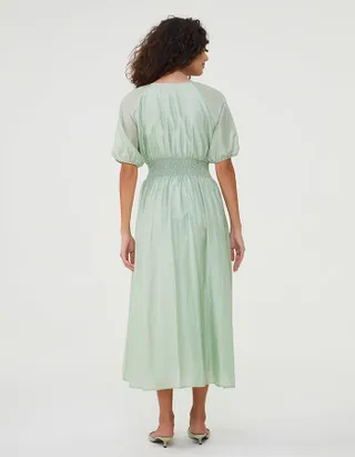 ALLOVIN The Jade Linen Dress