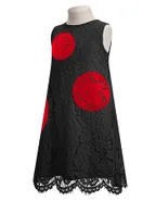 Toddler Girl Heart-Shaped Embroidery Lace Dress