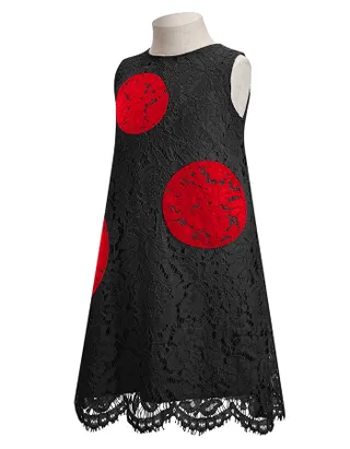 Toddler Girl Heart-Shaped Embroidery Lace Dress