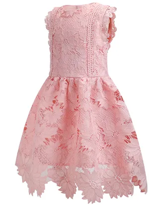 ALLOVIN Toddler Girl Christening Baptism Flower Lace Dress