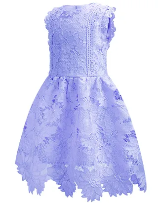 ALLOVIN Toddler Girl Christening Baptism Flower Lace Dress