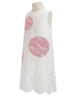 Toddler Girl Heart-Shaped Embroidery Lace Dress