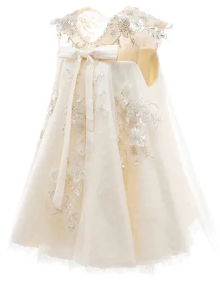 Allovin Toddler Girl A-Line Formal Sleeveless Sequins Dress