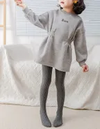 ALLOVIN 4pairs Cable Knit Cotton Leggings