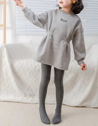 ALLOVIN 4pairs Cable Knit Cotton Leggings