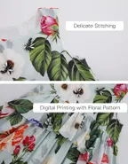 Toddler Girl Sleeveless Floral Printed Summer Party Casual Dress