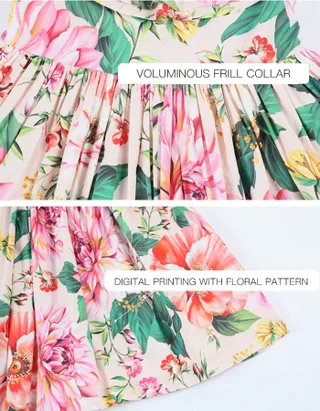 Allovin Toddler Girl Summer Holiday Hawaii Casual Floral Dress