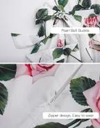 Allovin Toddler Girl A-Line Sleeveless Sundress Rose Print Summer Girl Dress