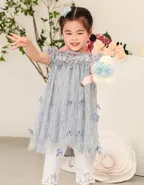 ALLOVIN Toddler Girl 3D-Butterfly Lace Tulle Dress