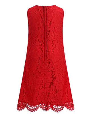 Toddler Girl Heart-Shaped Embroidery Lace Dress